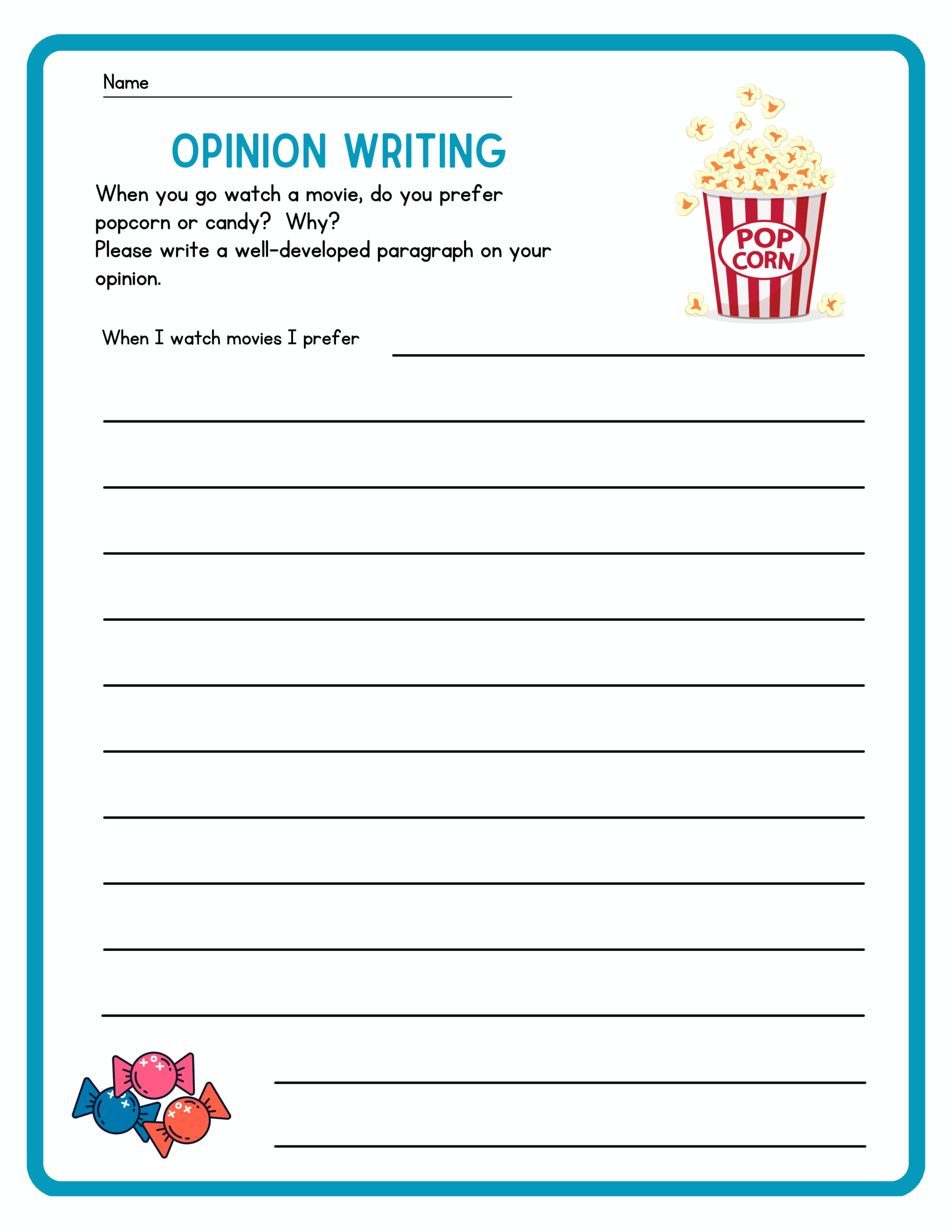 Opinion Writing Worksheet Education World
