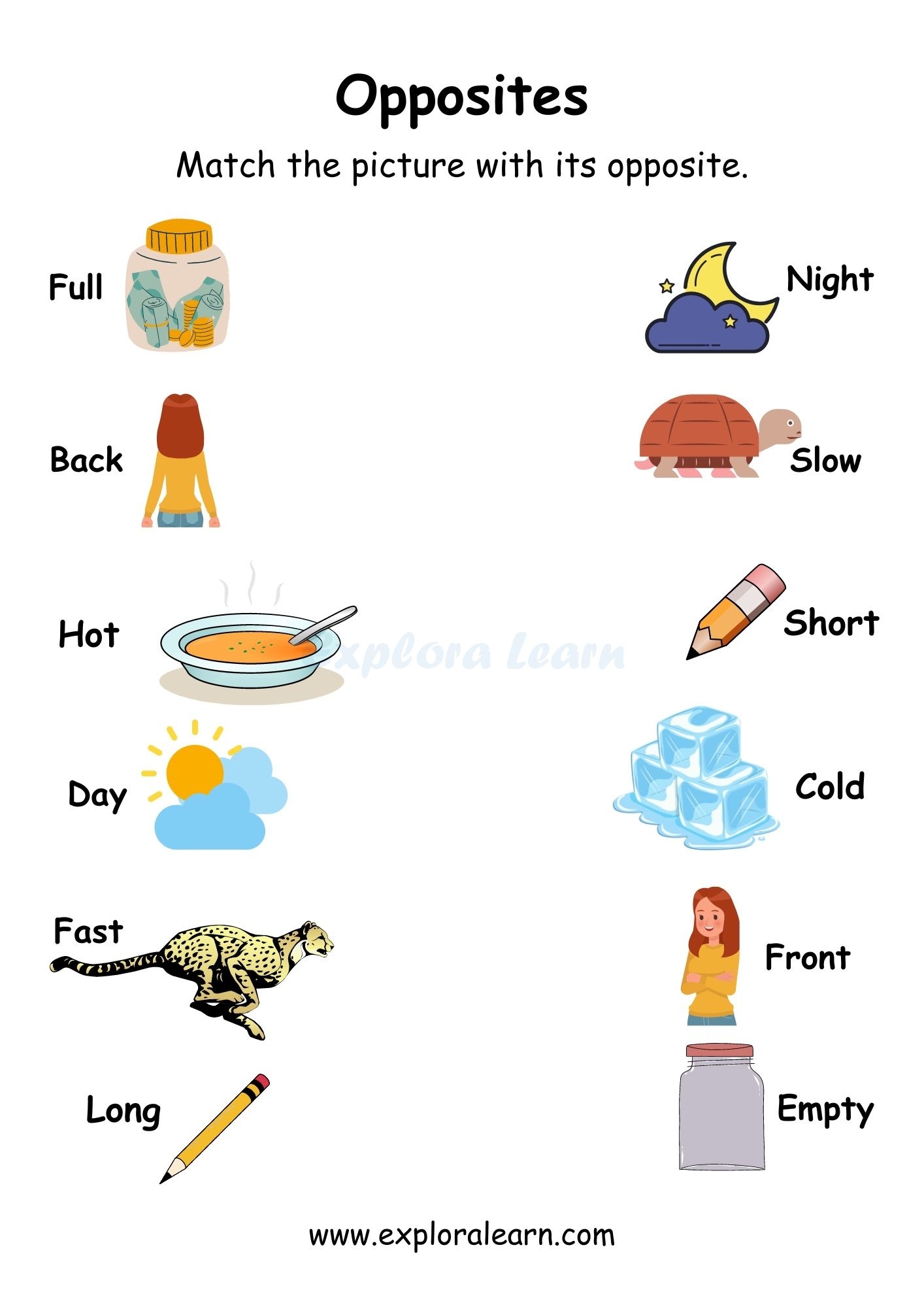 FREE Opposites Worksheets And Activity For Preschool And Kindergarten