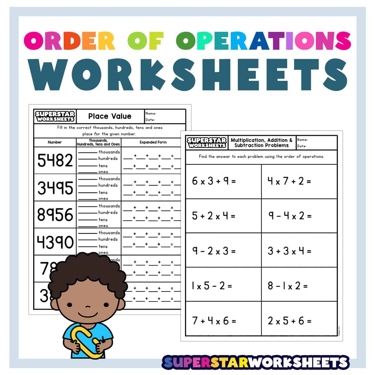 Order Of Operations Worksheets Superstar Worksheets Order Of Operations Worksheets Superstar Worksheets