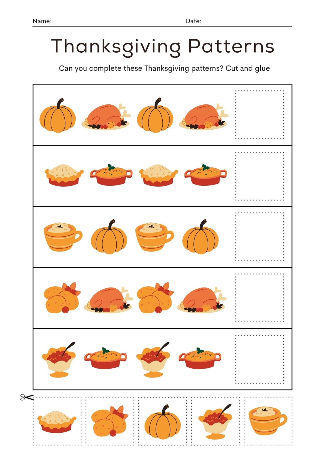 Page 4 Free Printable Thanksgiving Worksheet Templates Canva Page 4 Free Printable Thanksgiving Worksheet Templates Canva