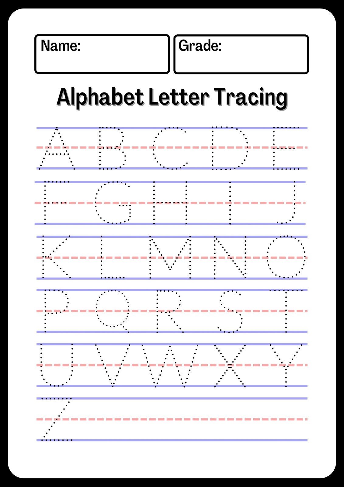 Page 5 Free Custom Printable Handwriting Worksheet Templates Canva