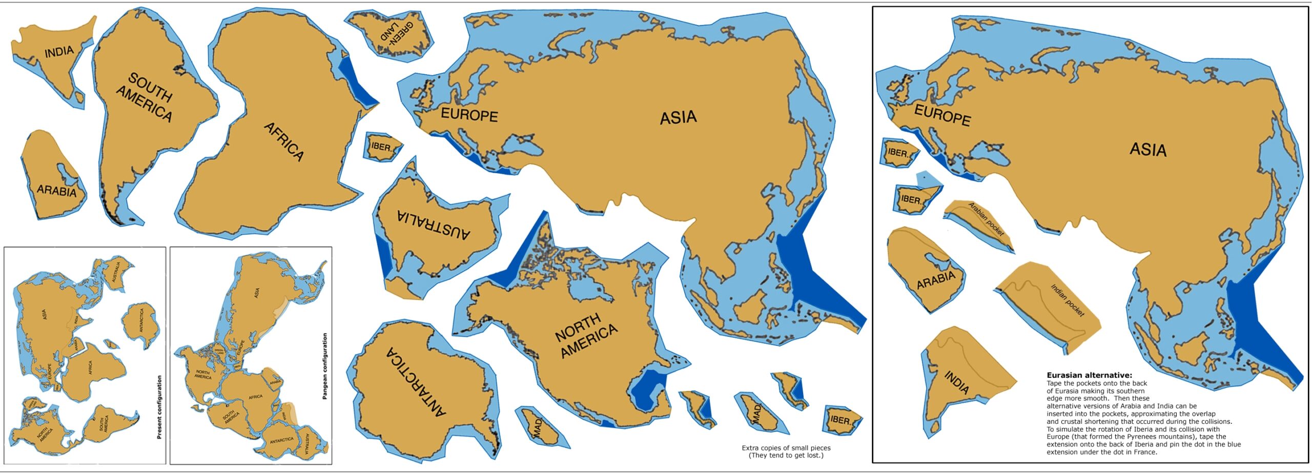 Pangea Breakup And Continental Drift Physical Puzzle