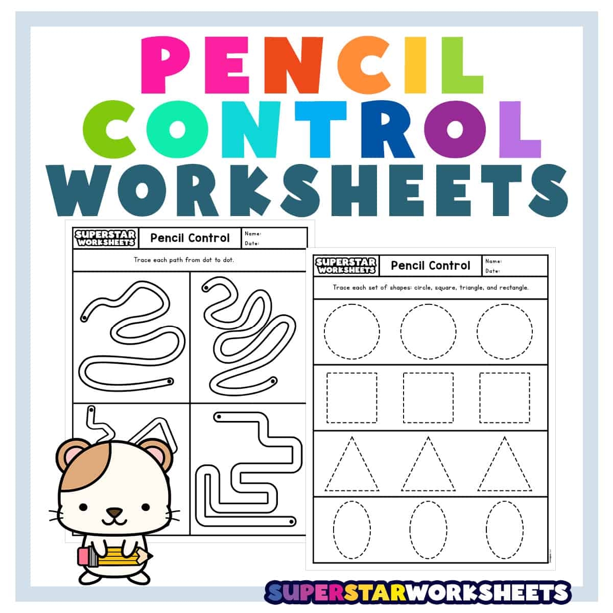 Pencil Control Worksheets Superstar Worksheets Pencil Control Worksheets Superstar Worksheets