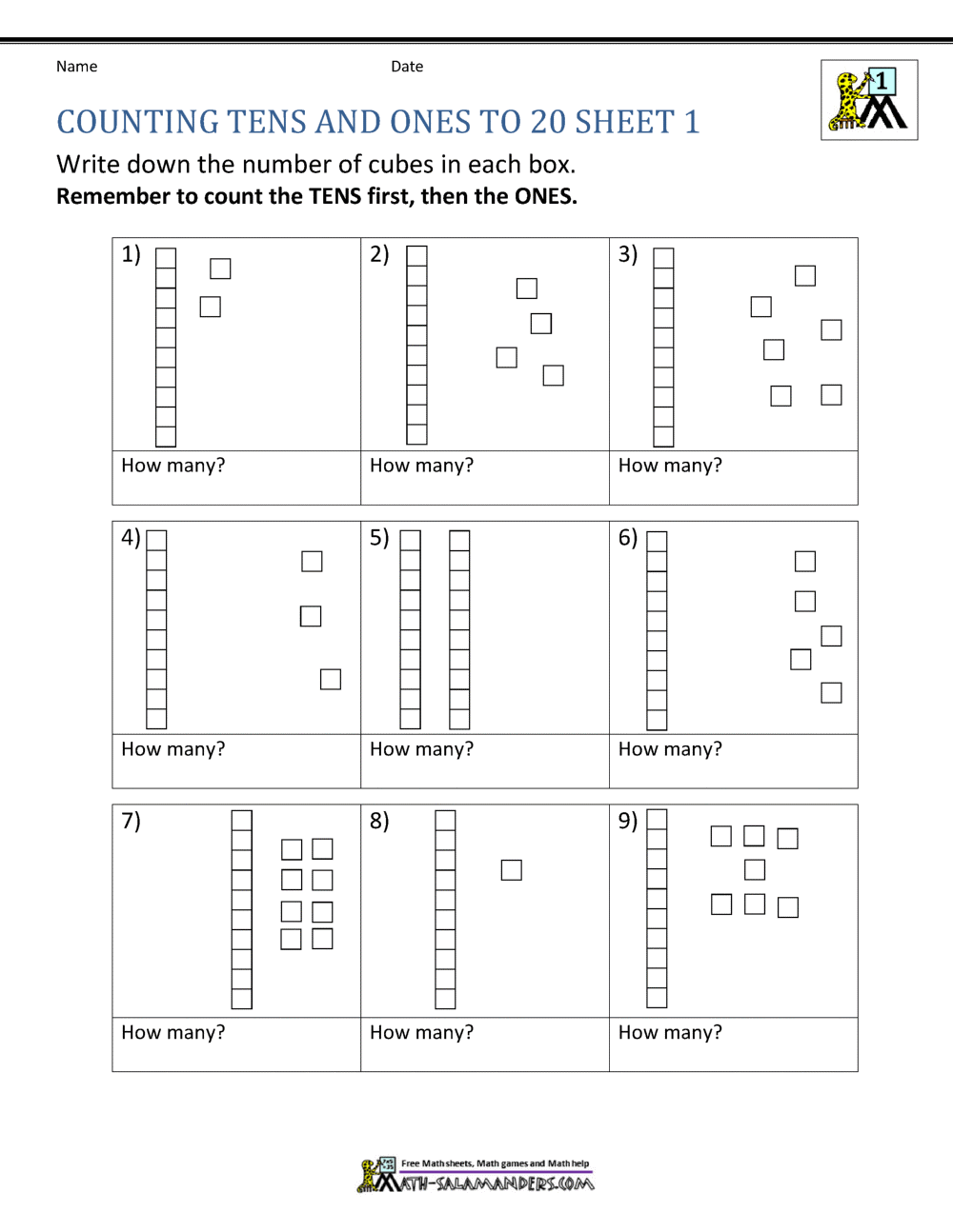 Place Value To 20 Worksheets Ten Frame Worksheets Superstar Worksheets