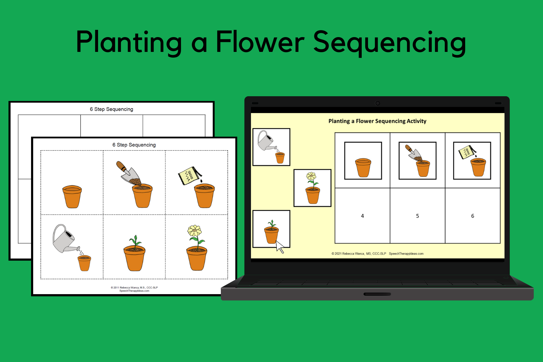 Planting A Flower Sequencing Activity Speech Therapy Ideas