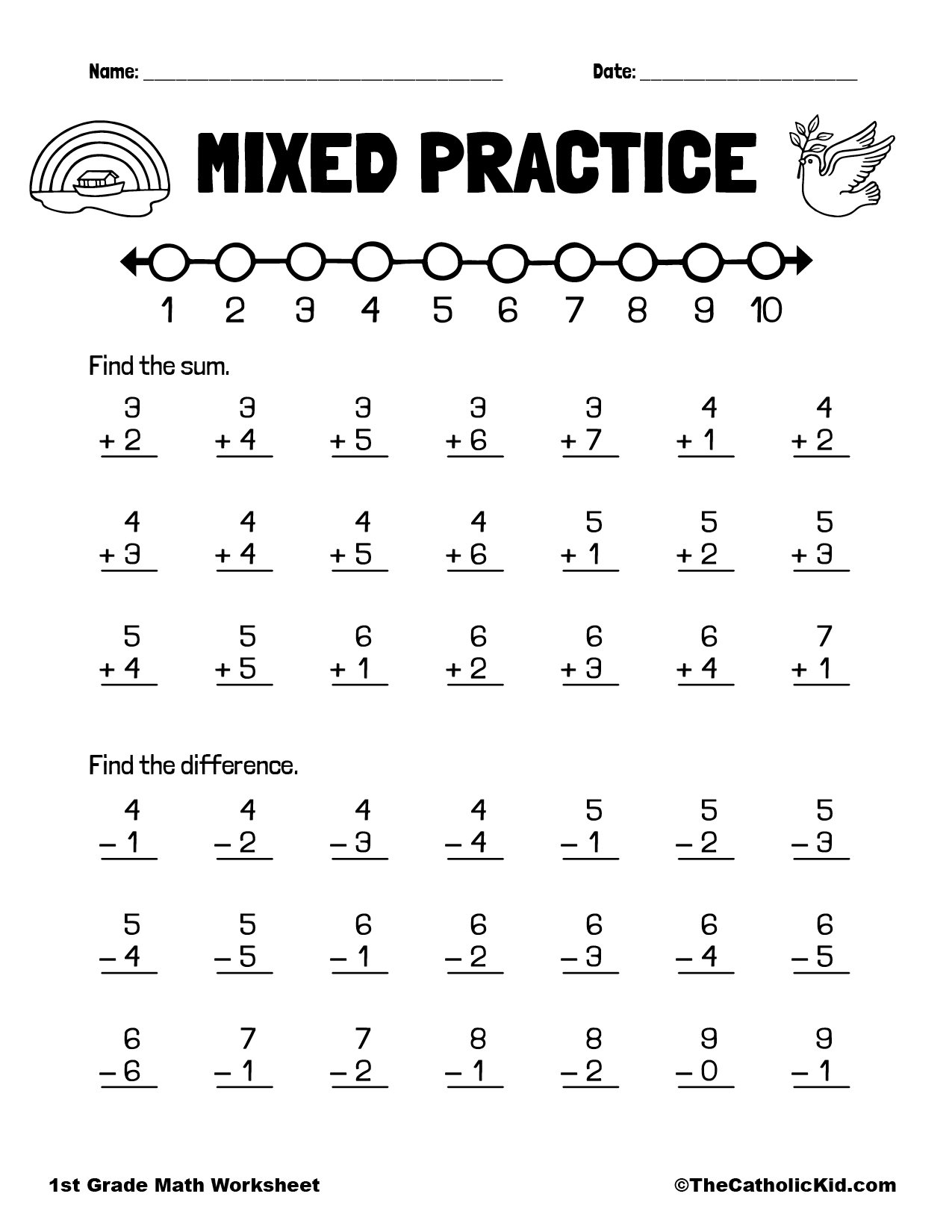 Associative Property Of Addition Free 1st Grade Worksheet