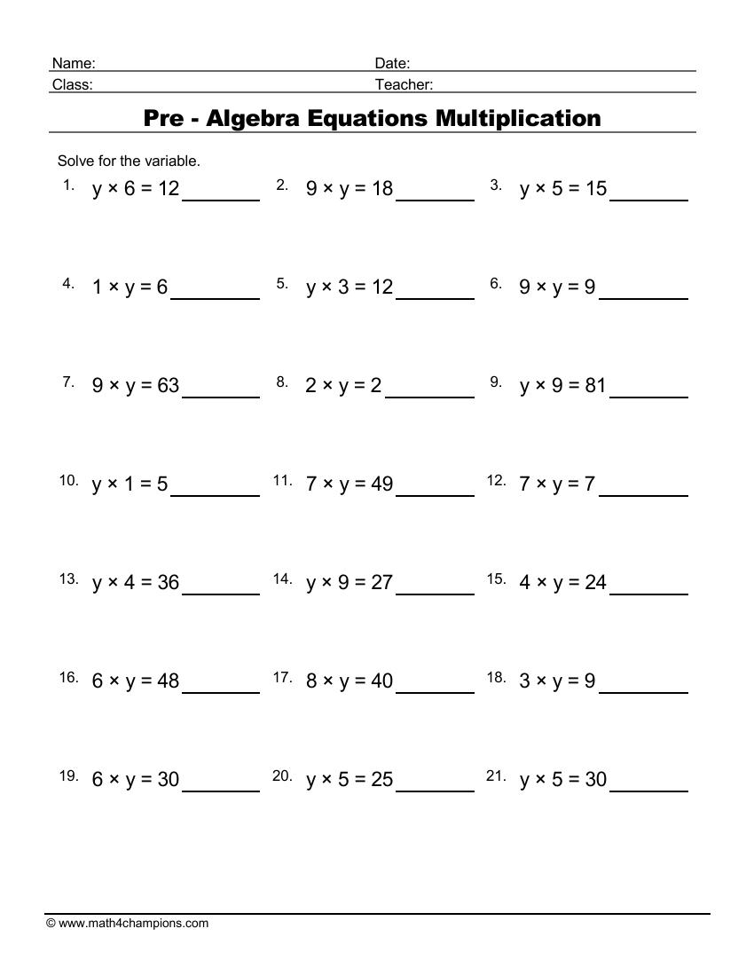 Pre Algebra Review Worksheet Practice Problems Exercises Pre Algebra Review Worksheet Practice Problems Exercises