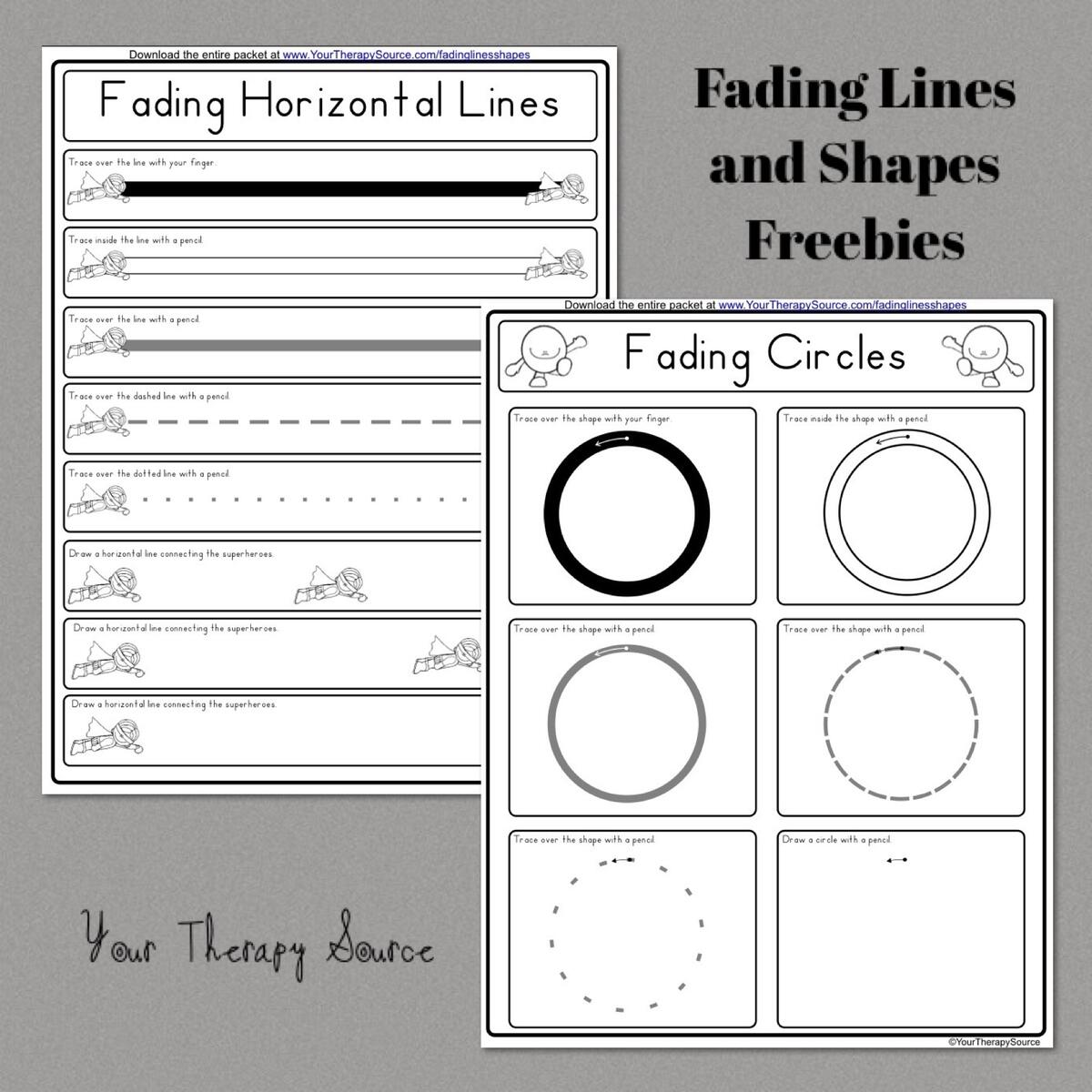 Pre Writing Shapes And Lines Freebie Your Therapy Source