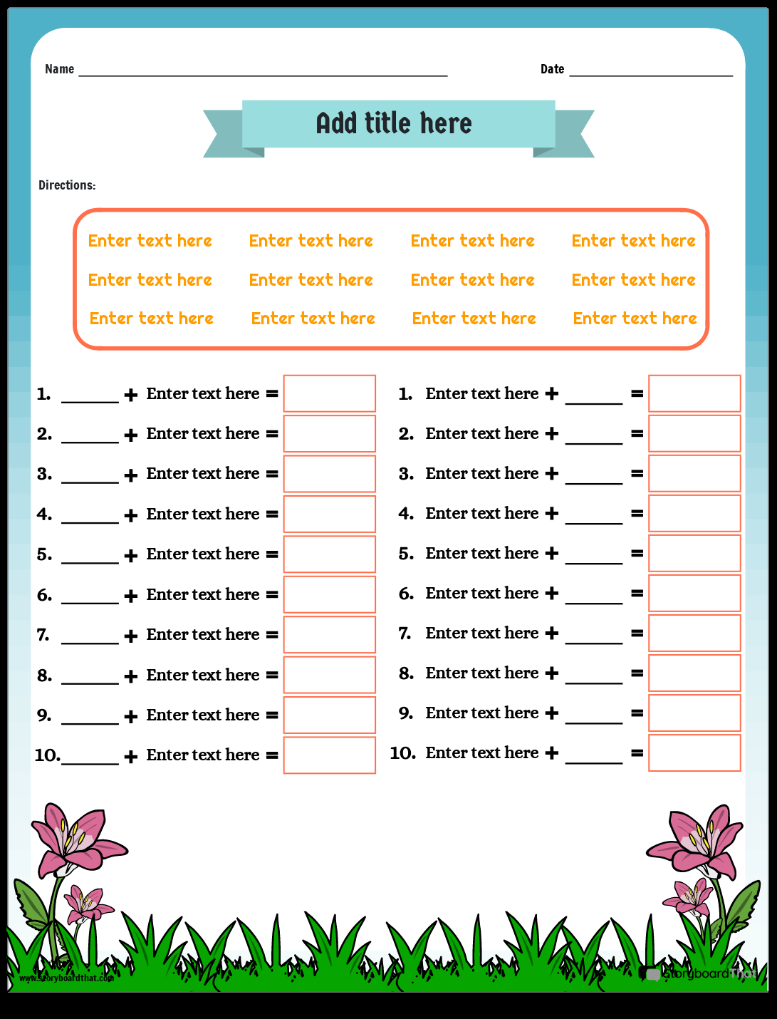 Prefixes Suffixes Worksheets Free From Storyboard That