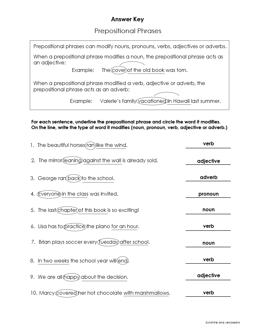 Prepositions Prepositional Phrases 6 Worksheets Grades 4 5 6 CCSS Made By Teachers Prepositions Prepositional Phrases 6 Worksheets Grades 4 5 6 CCSS Made By Teachers