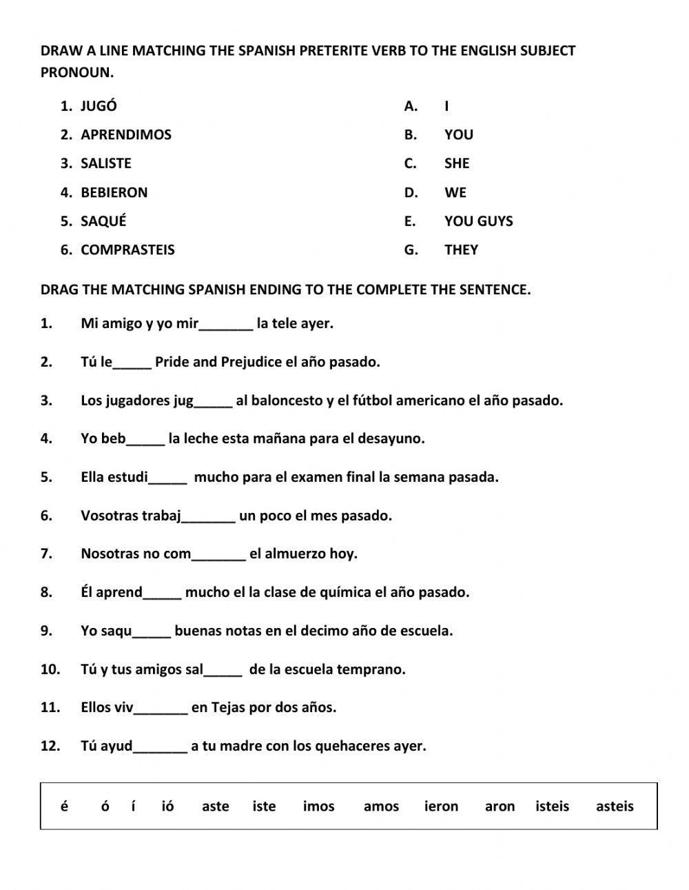 Preterite Tense Christine Grunch Halberg Live Worksheets Library