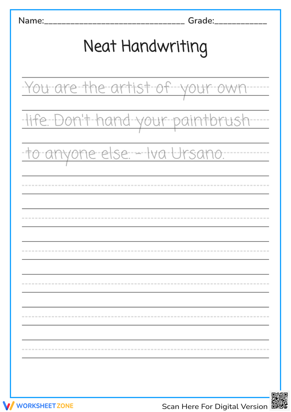 Printable 2nd Grade Handwriting Worksheets