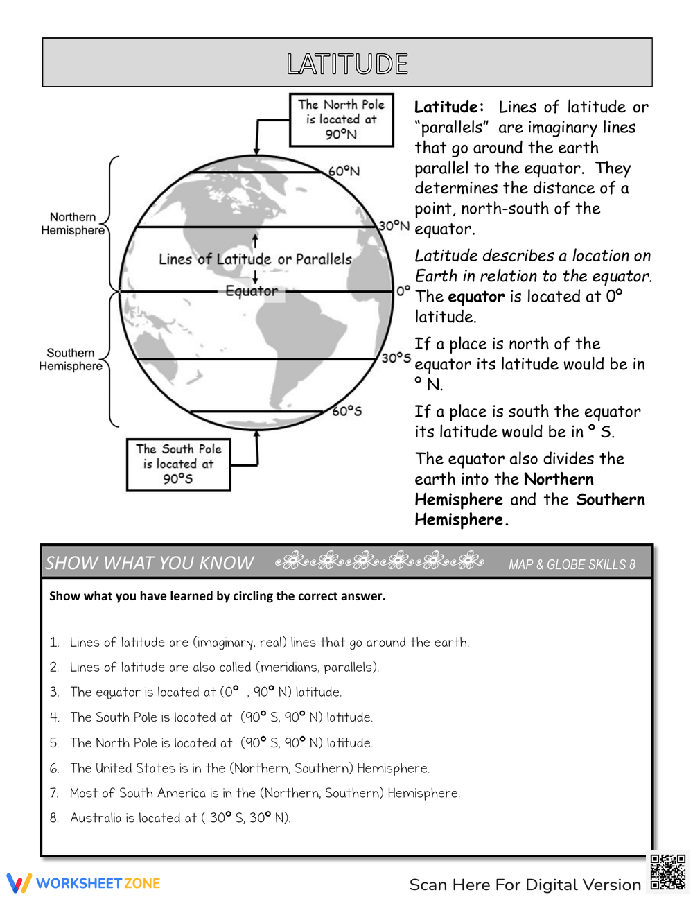 Printable 6th Grade Latitude And Longitude Worksheets