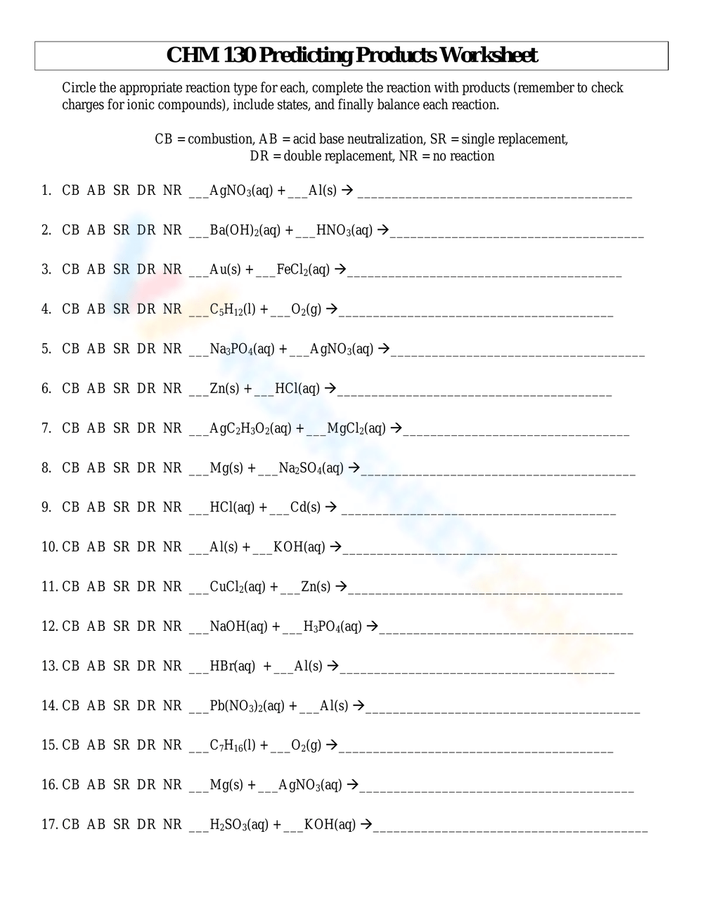 Printable 9th Grade Predicting Products Of Chemical Reactions Worksheets Printable 9th Grade Predicting Products Of Chemical Reactions Worksheets