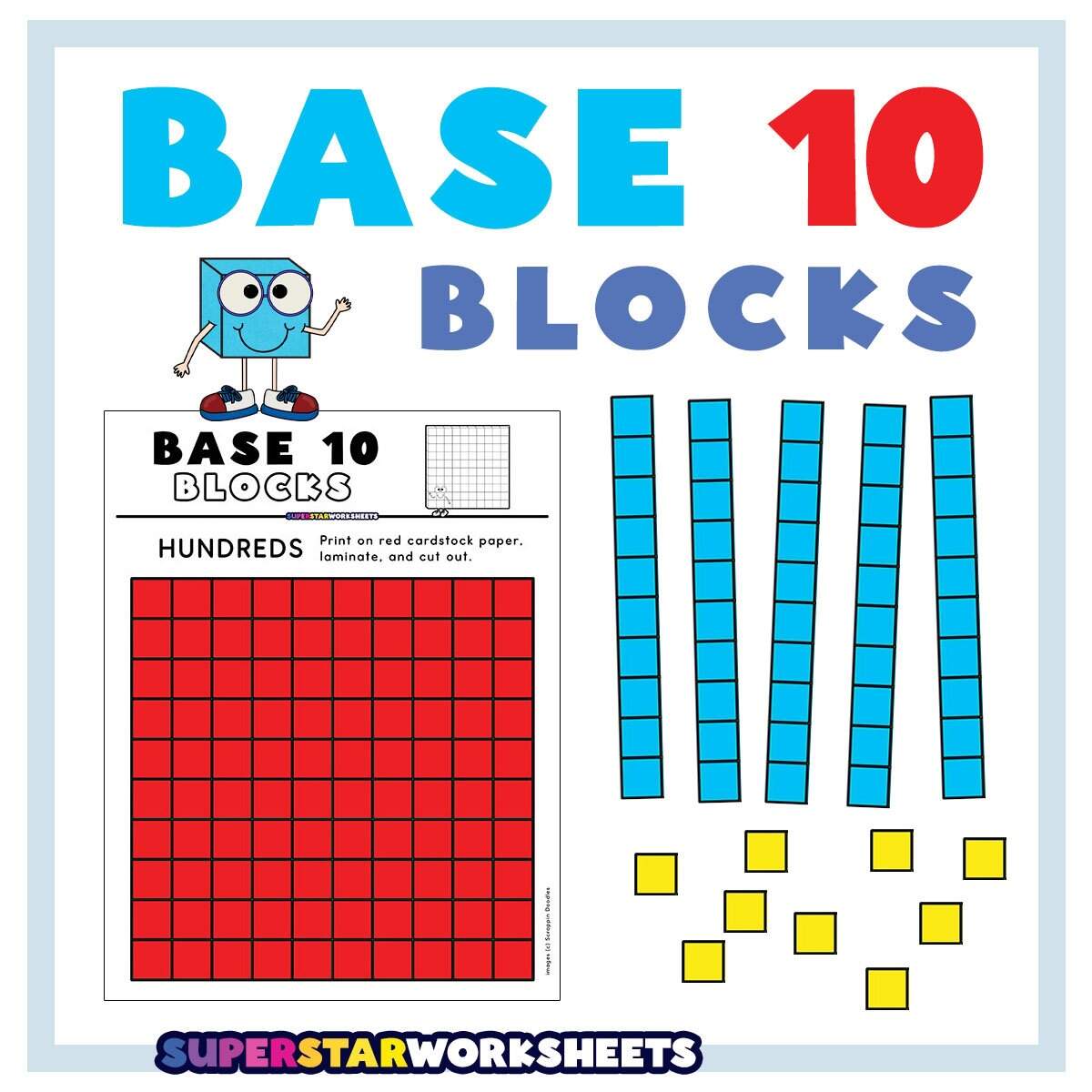 Printable Base 10 Blocks Superstar Worksheets Printable Base 10 Blocks Superstar Worksheets