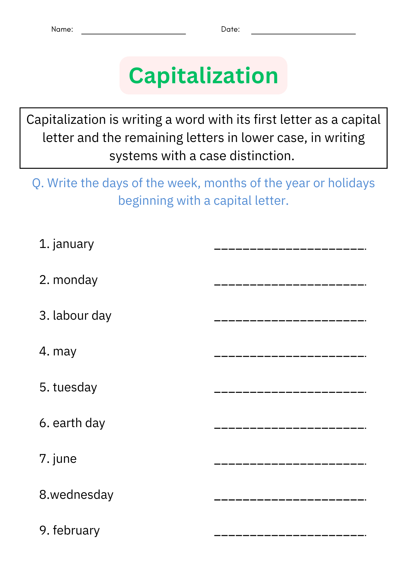 Printable Capitalization Grammar Worksheets Digital Resources For Grade 1 2 Made By Teachers Printable Capitalization Grammar Worksheets Digital Resources For Grade 1 2 Made By Teachers