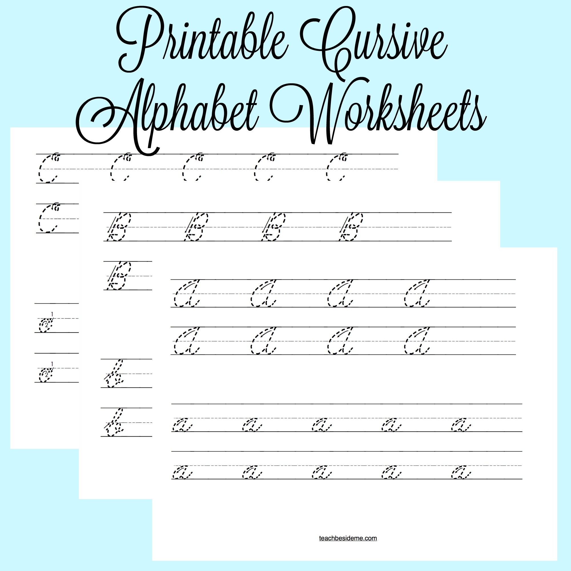 Free Printable Cursive Writing Worksheet Templates Canva