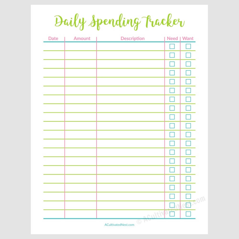 Free Blank Budget Worksheet Printables To Take Charge Of Your Finances