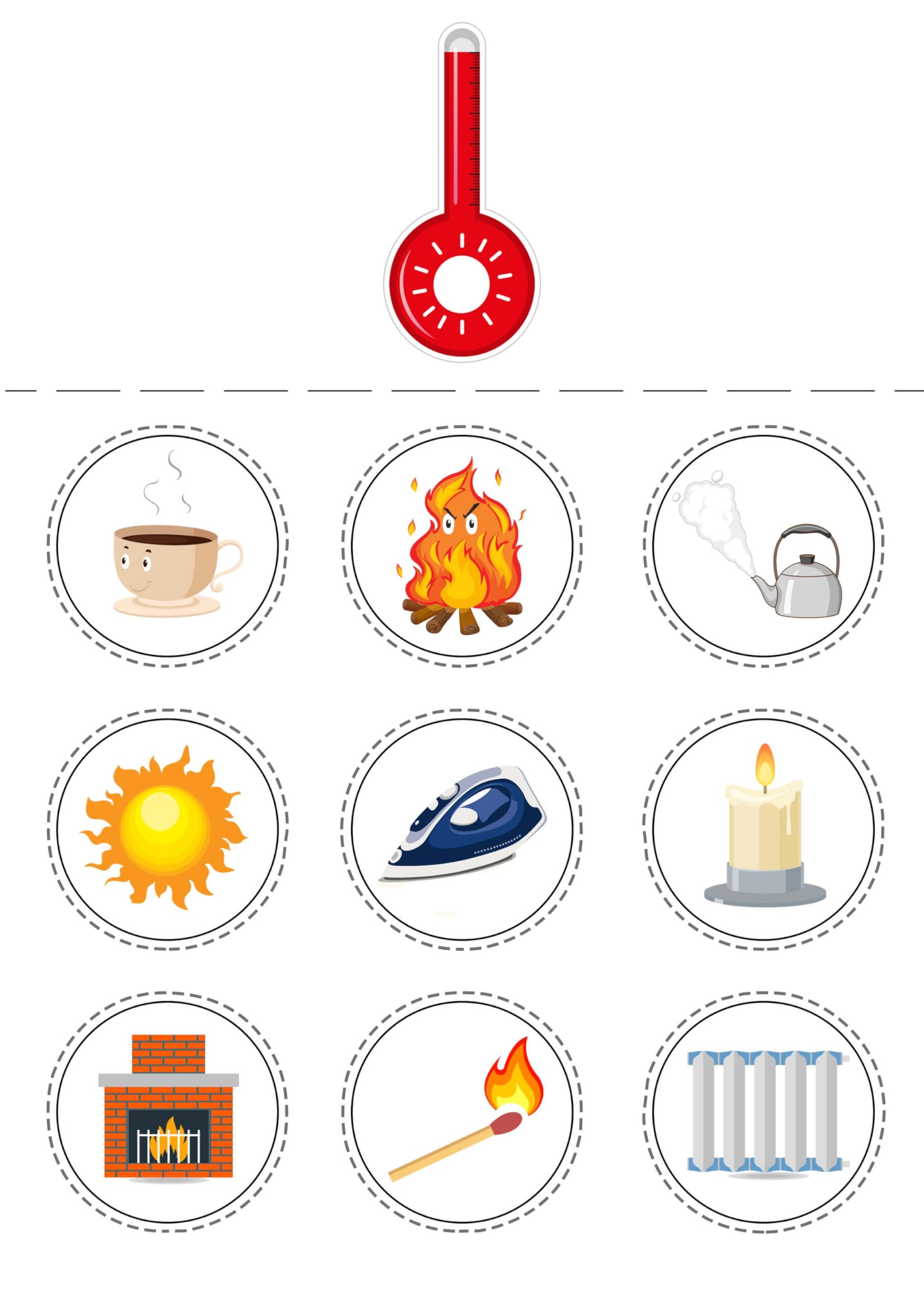 Printable Educational Activity For Kids Hot Or Cold