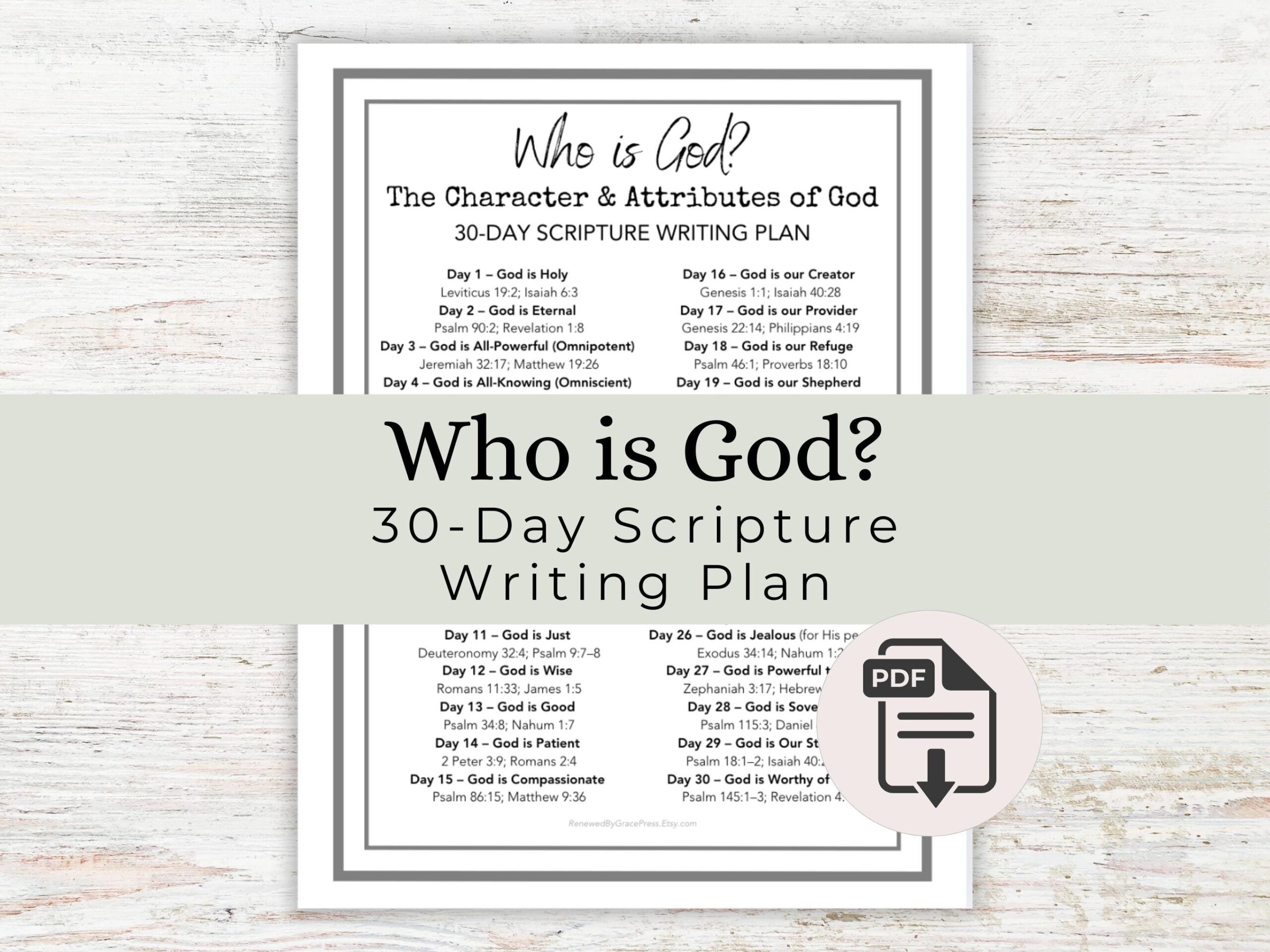 Printable Esv Bible Reading Plan Etsy