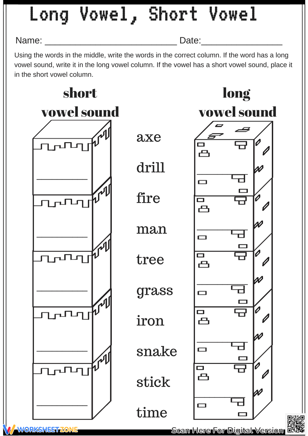 Printable Long And Short Vowels Worksheets Download