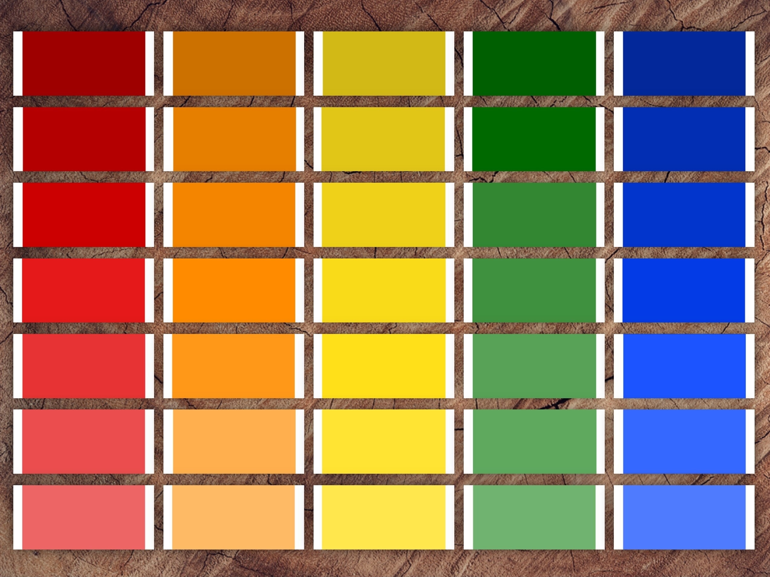 Printable Montessori Color Tablets Color Box 1 2 And 3 Etsy