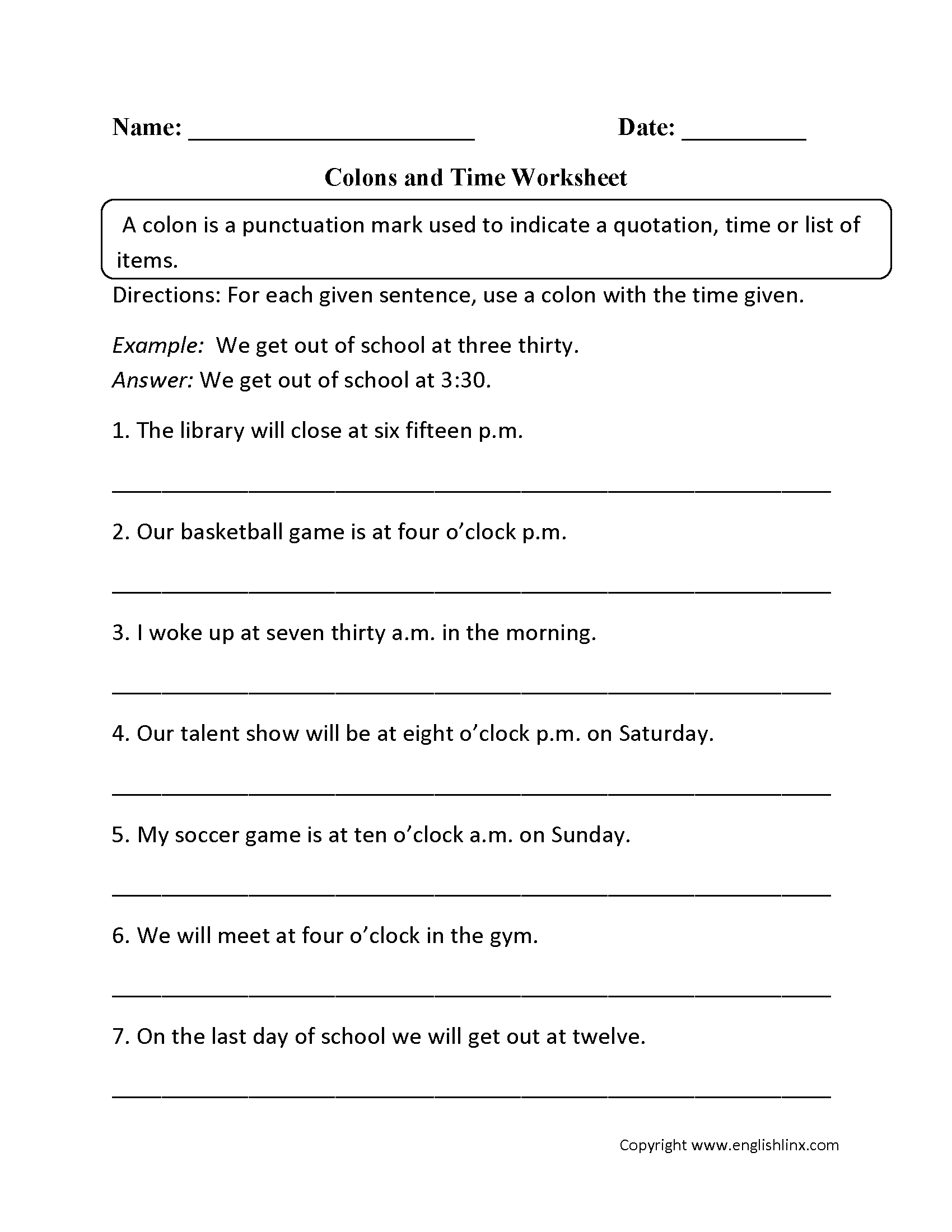 Punctuation Worksheets Free Printable Practice For Grades K 12