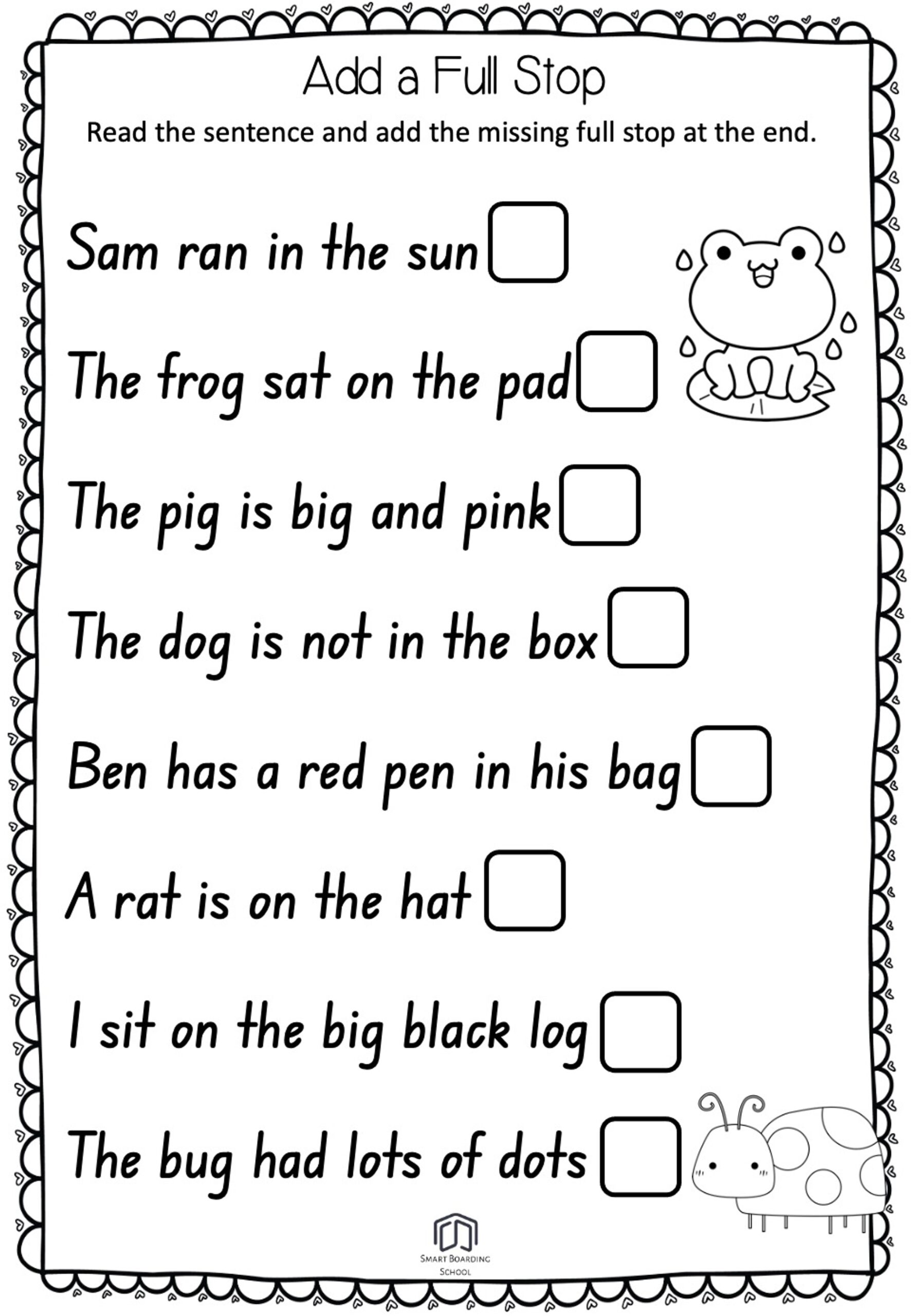 Punctuation Worksheets