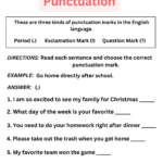 Punctuation Worksheets With Answers For Grade 1 Made By Teachers
