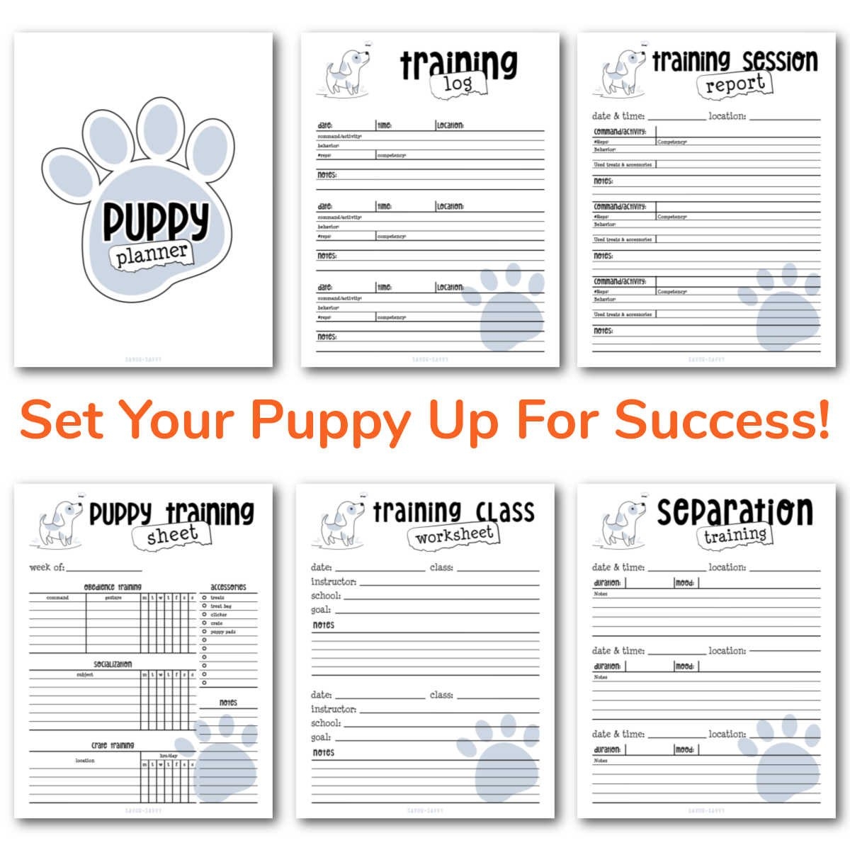 Puppy Planner Printables 20 Pages Savor Savvy
