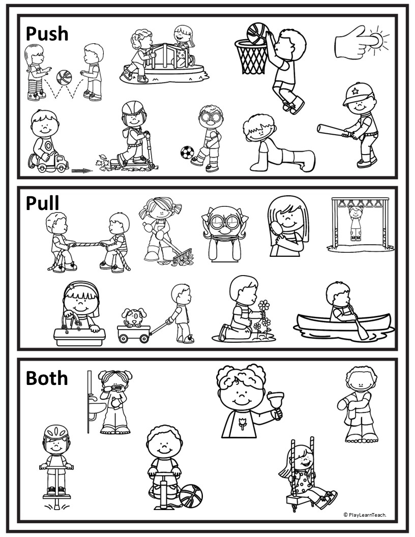 Push And Pulls Worksheets Printable