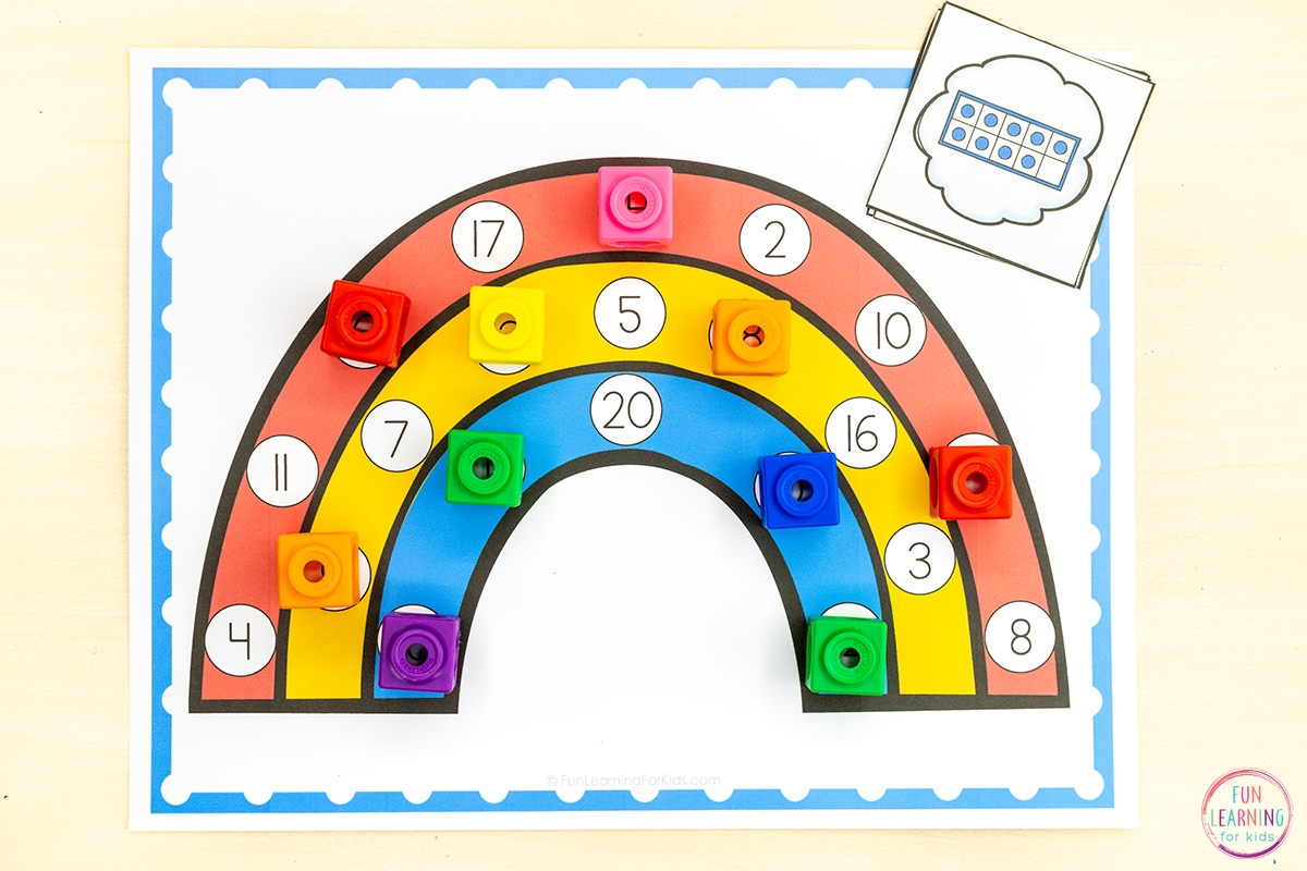 Rainbow Find And Color The Number Worksheets