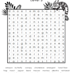 Rainforest themed Free Printable Word Search Precision Printables