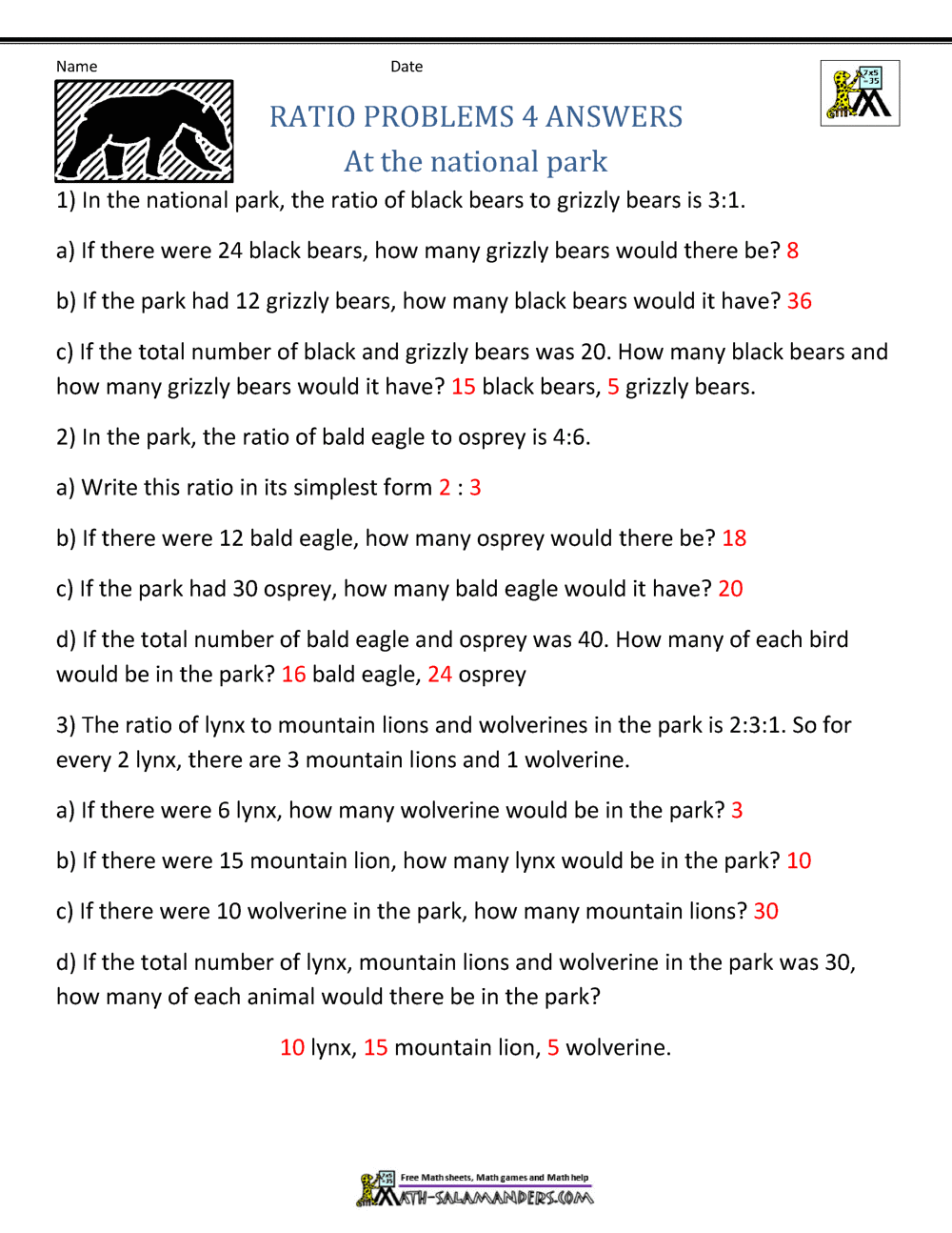 Ratio Word Problems