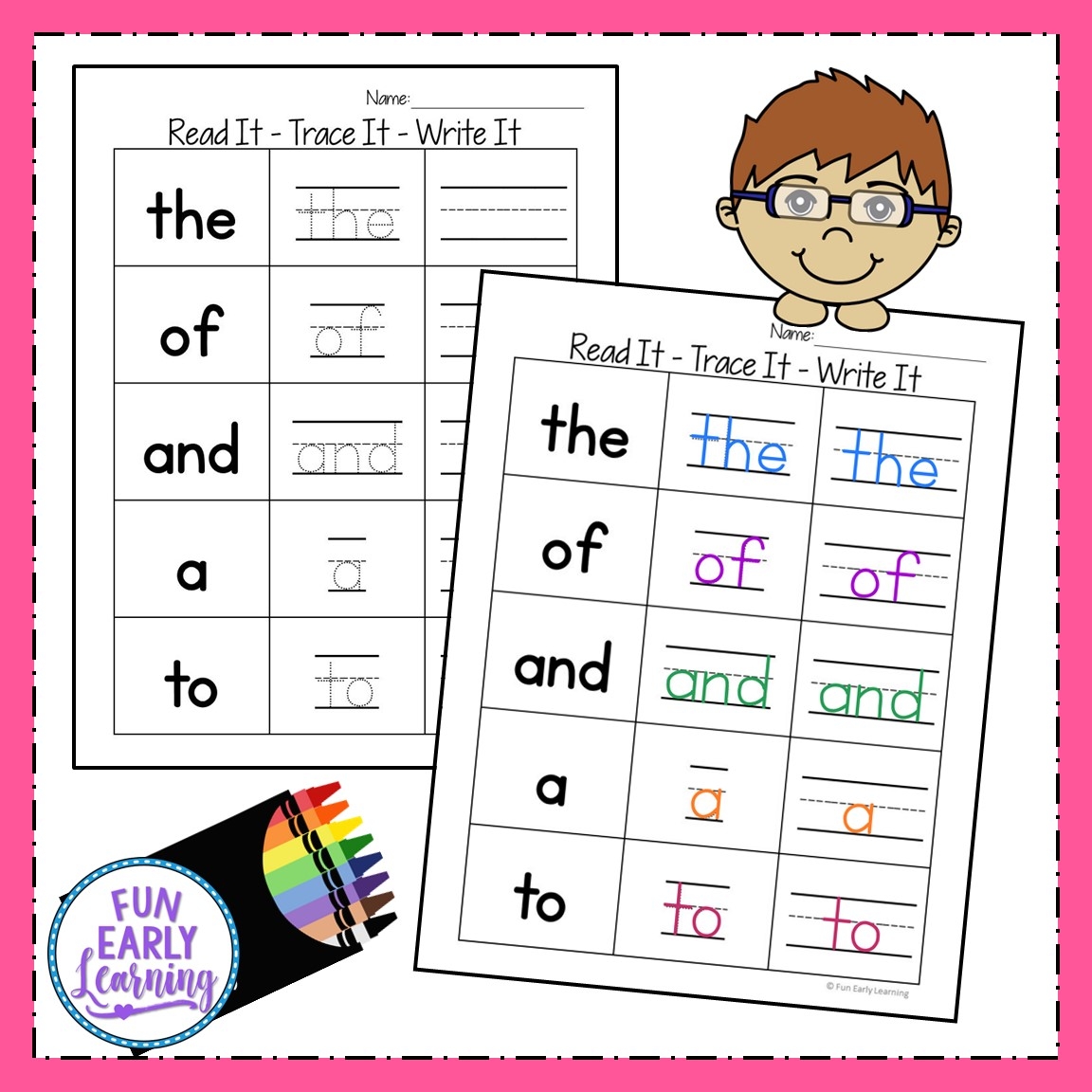 Read It Trace It Write It Fry S First 100 Sight Words Fun Early Learning