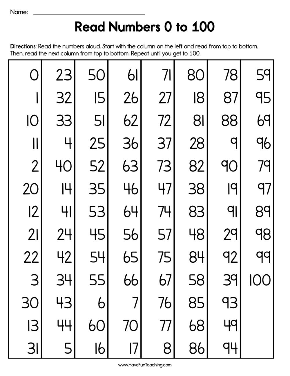 Free Printable Number Charts And 100 Charts For Counting Skip Counting And Number Writing