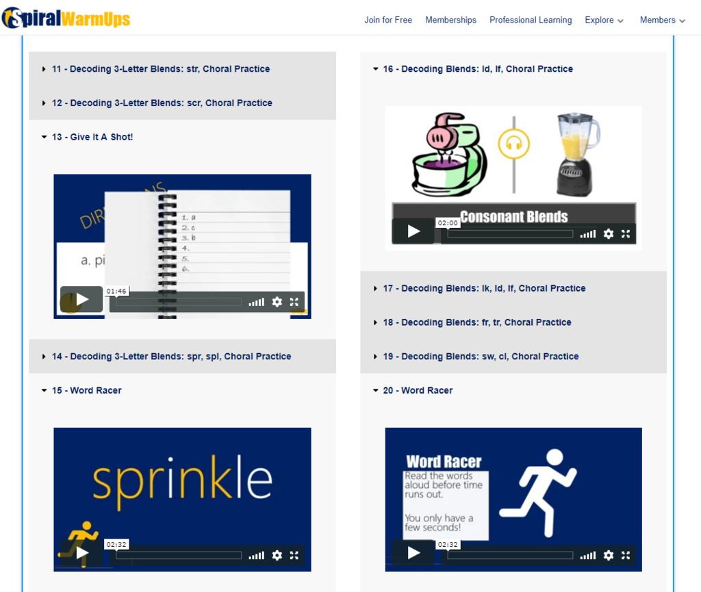 Reading And Word Study Warm Ups Sign Up For Free Warm Ups