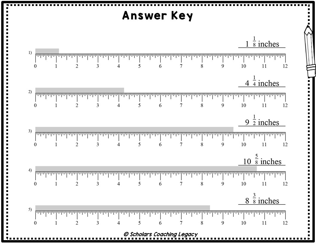 Reading On 12 Inch Ruler With 1 8 Inches Increments Worksheet Math Problems Made By Teachers