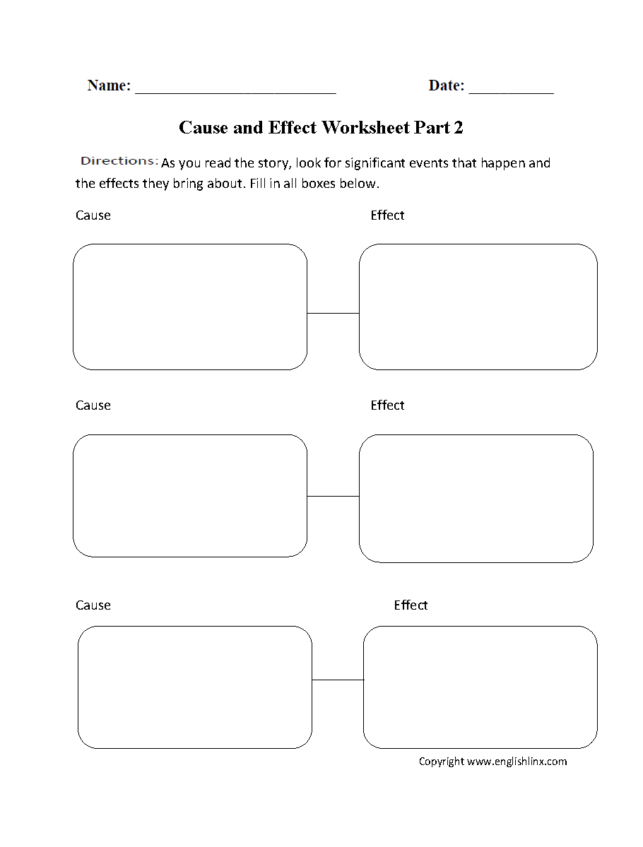 Cause And Effect Graphic Organizer Bundle Free Printables