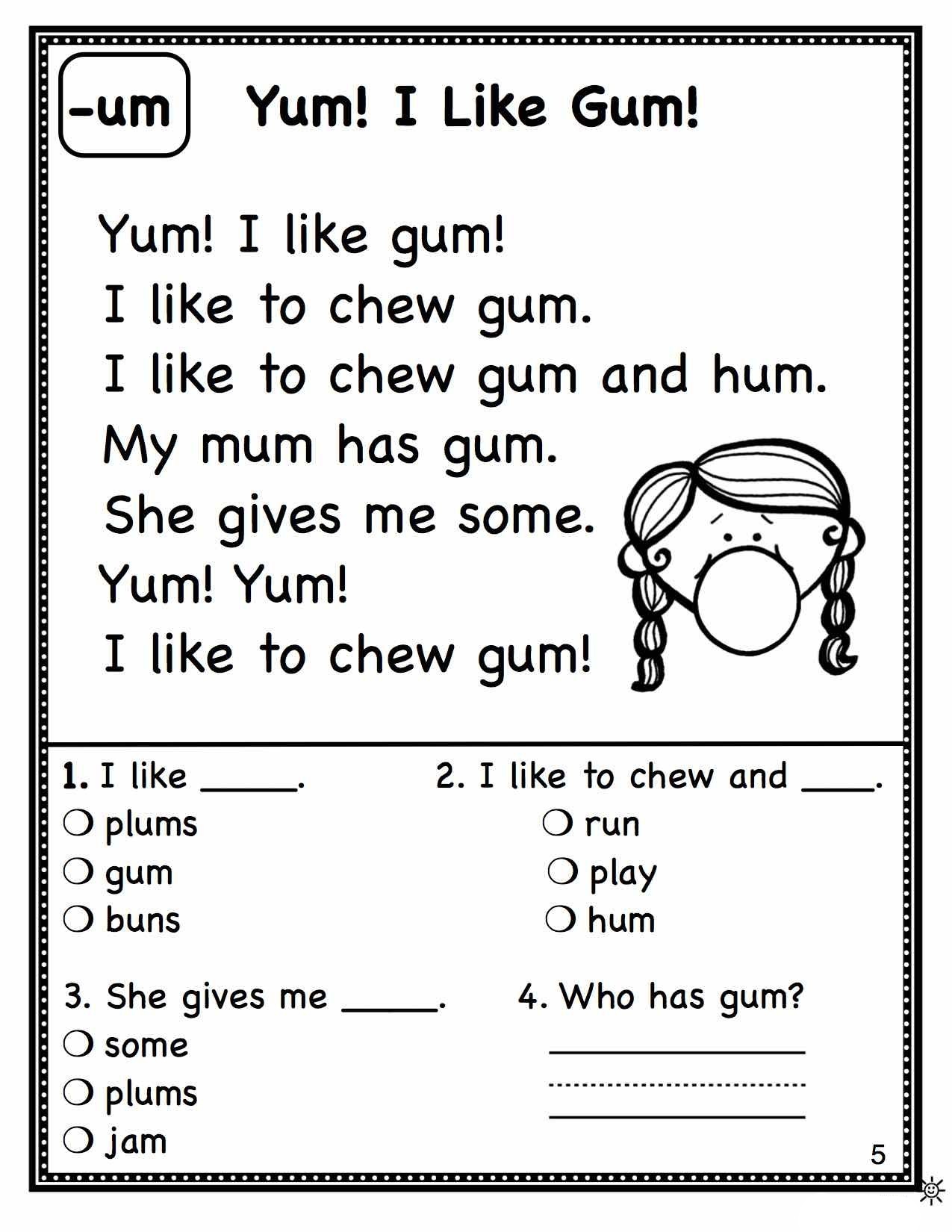 Reading Worksheets First Grade Reading Worksheets Worksheets Library