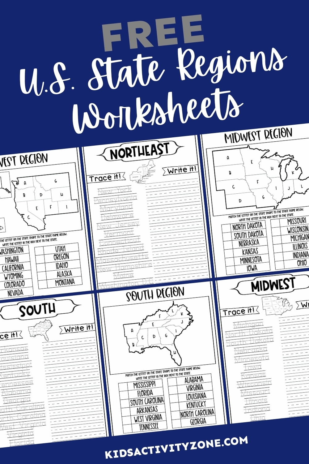 Regions Of The United States Worksheets Kids Activity Zone Regions Of The United States Worksheets Kids Activity Zone