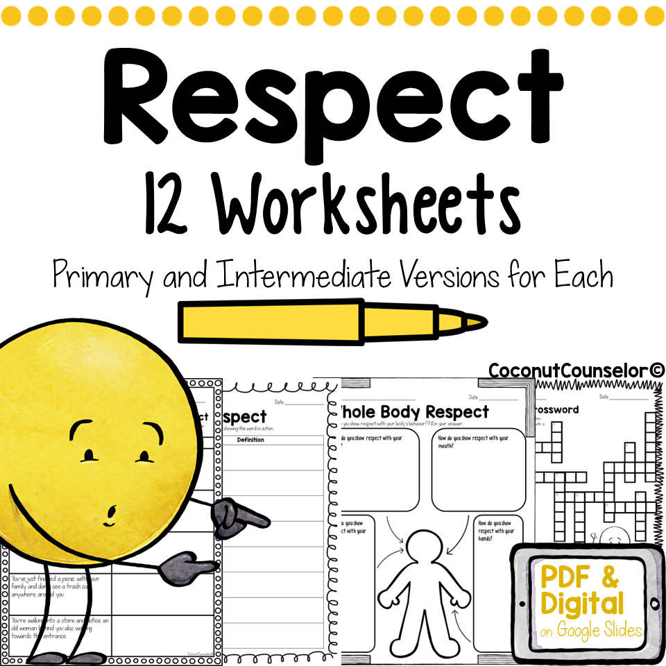 Respect Worksheet Set Of 12 Made By Teachers
