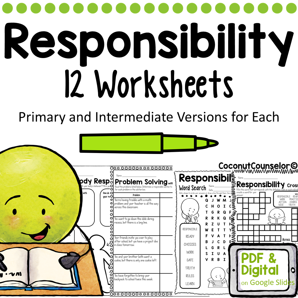 13 Printable Worksheets On Responsibility Free PDF At Worksheeto