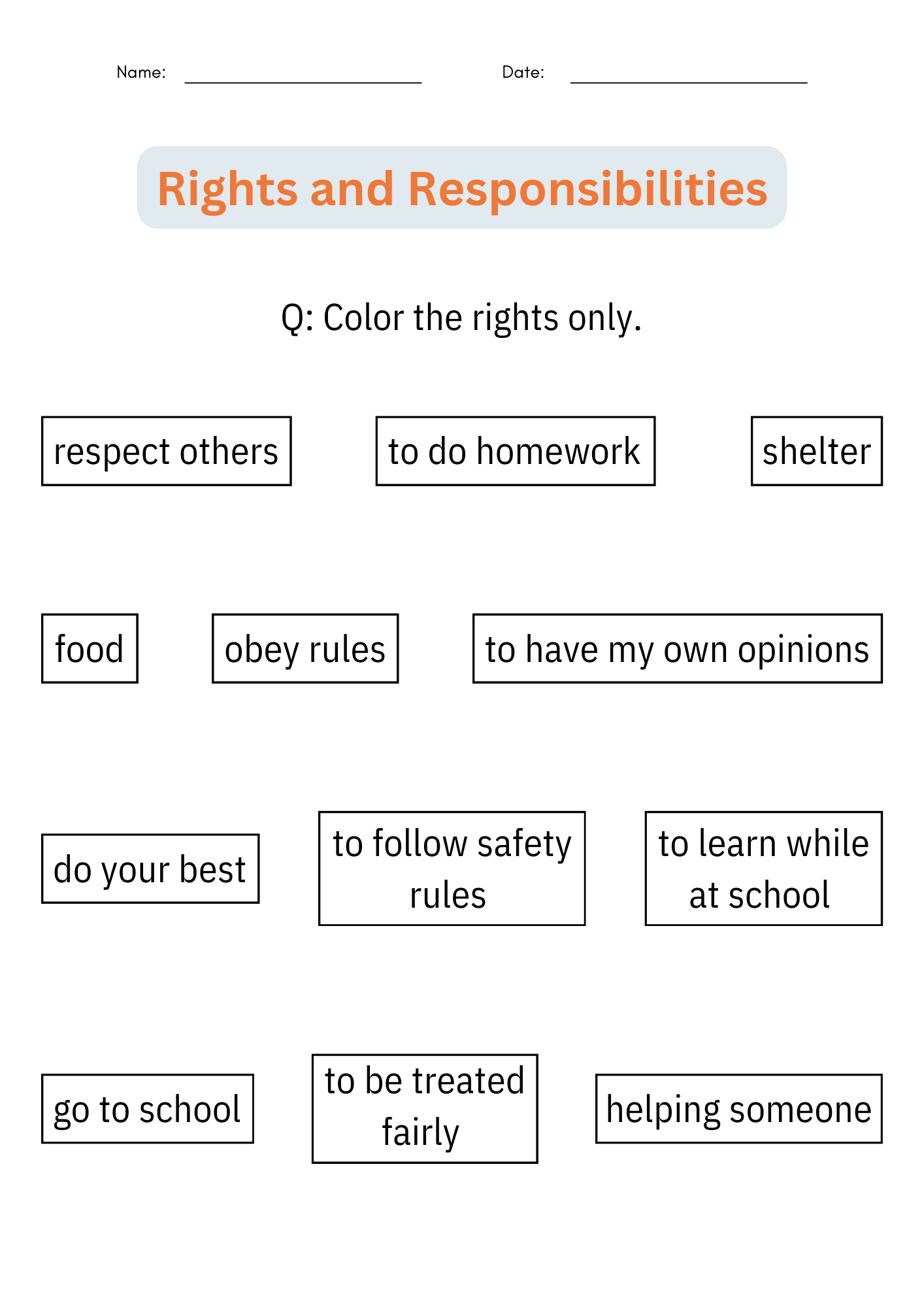 Rights And Responsibilities Of Citizens Activities Worksheets For Kindergarten Made By Teachers Rights And Responsibilities Of Citizens Activities Worksheets For Kindergarten Made By Teachers