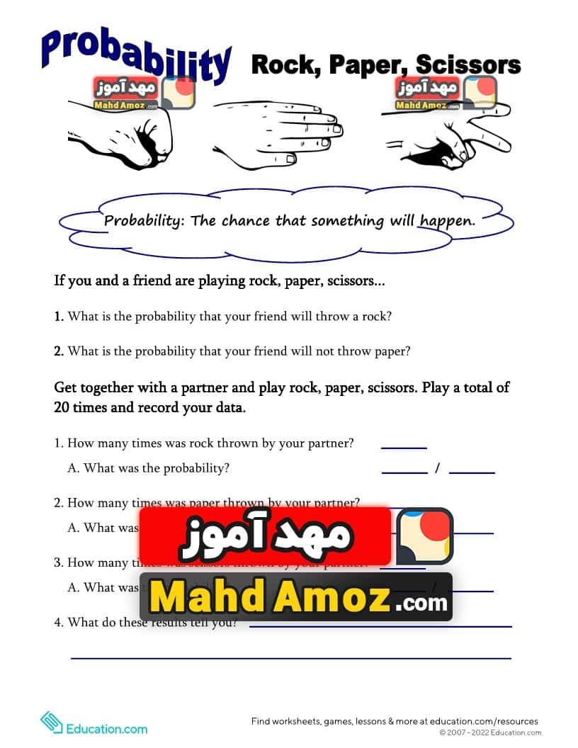 Rock Paper Scissors Probability Worksheets Library