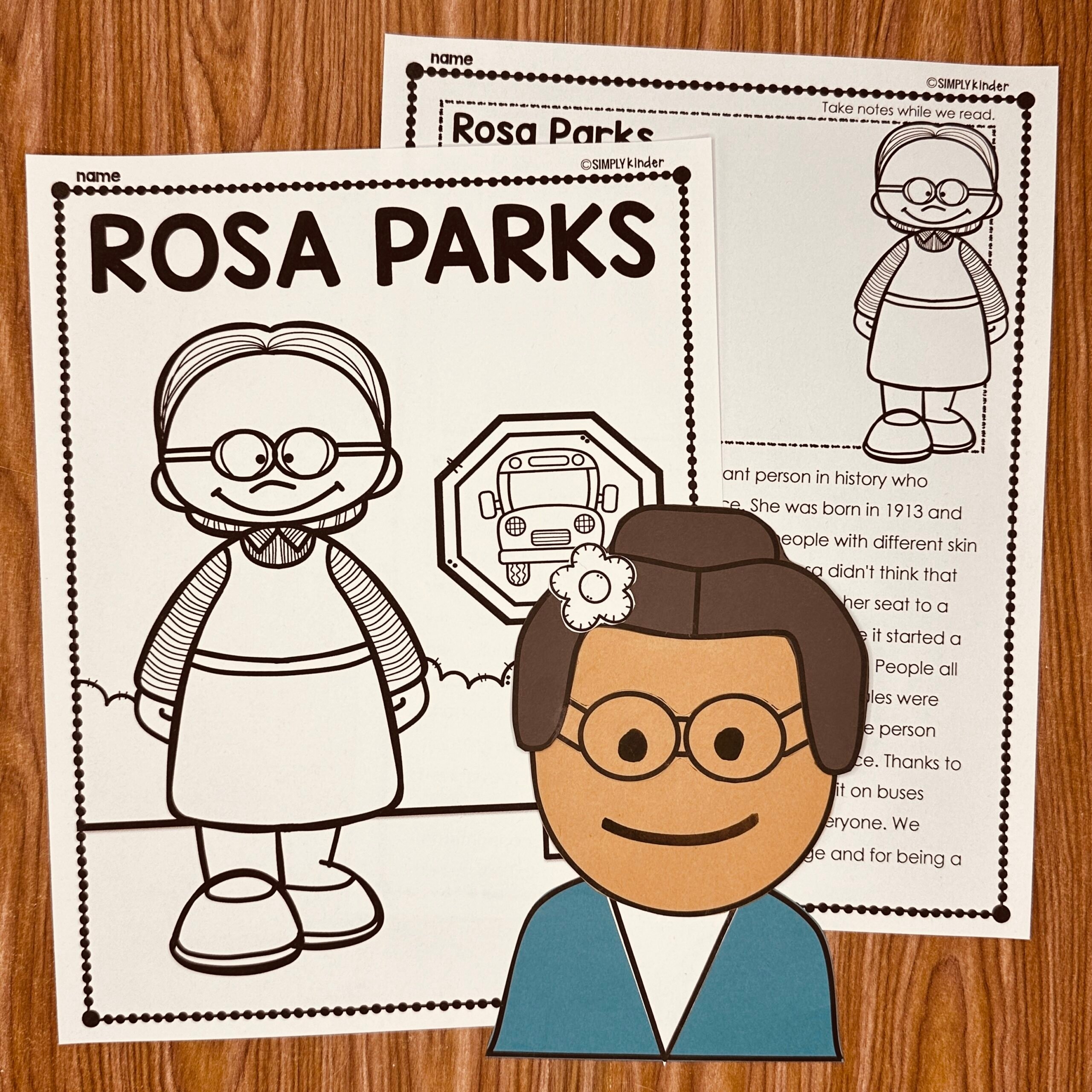 Rosa Parks Coloring Page Easy Drawing Guides