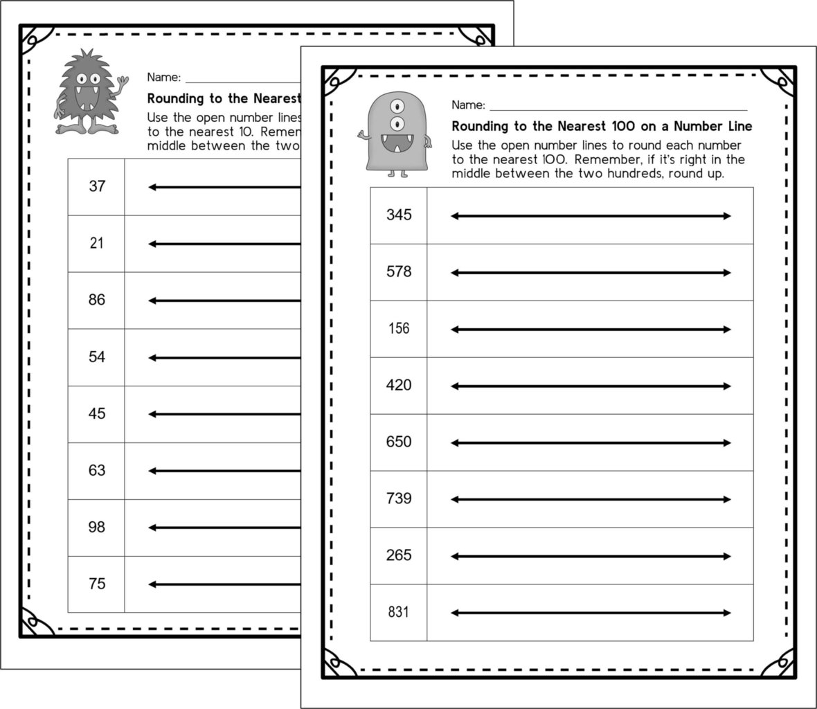 Rounding On An Open Number Line Math Coach S Corner Rounding On An Open Number Line Math Coach S Corner