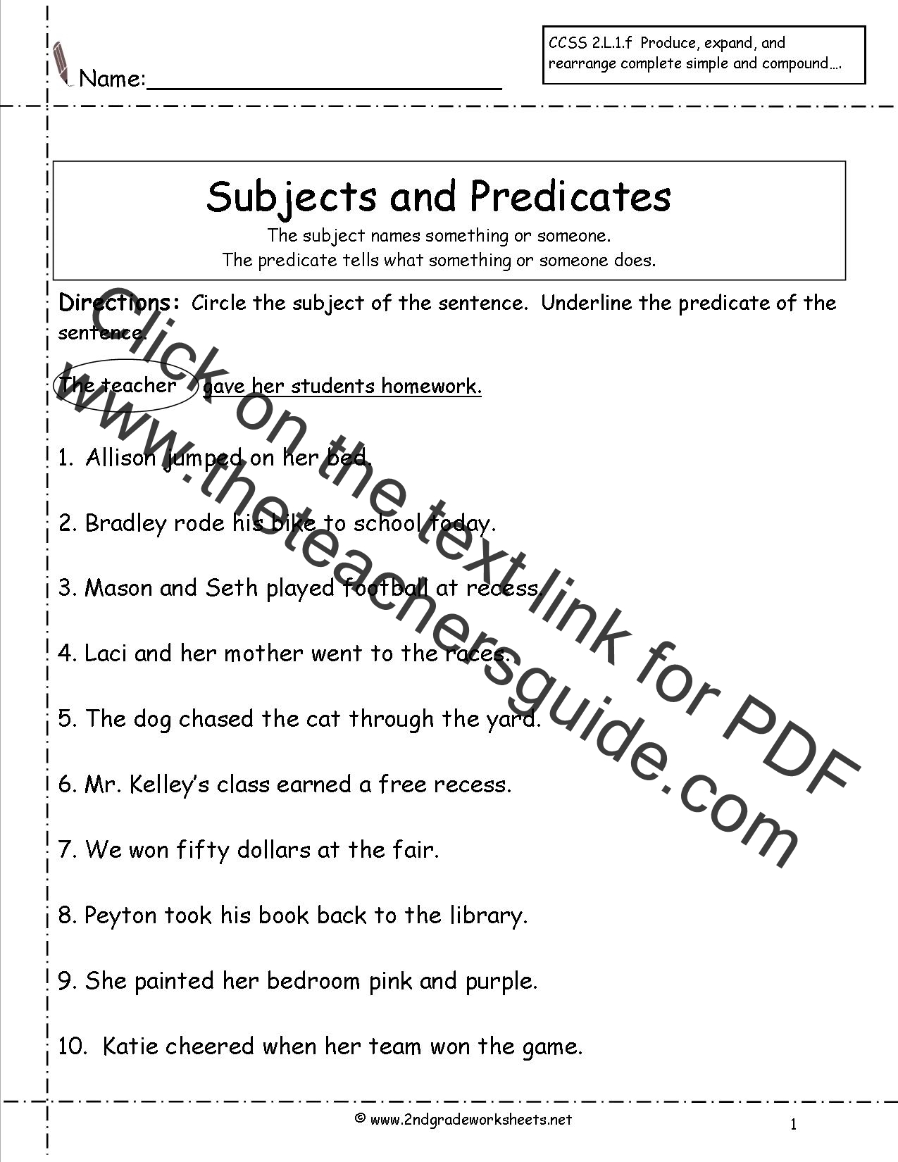 12 Subject And Predicate Ideas Subject And Predicate Predicates 4th Grade Writing