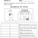 Sequencing Events Activity Worksheet For 1st Grade Free Printable