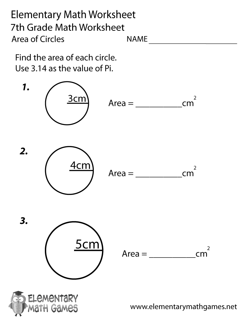 Perimeter And Area Area Of Circle Worksheet Worksheets Library